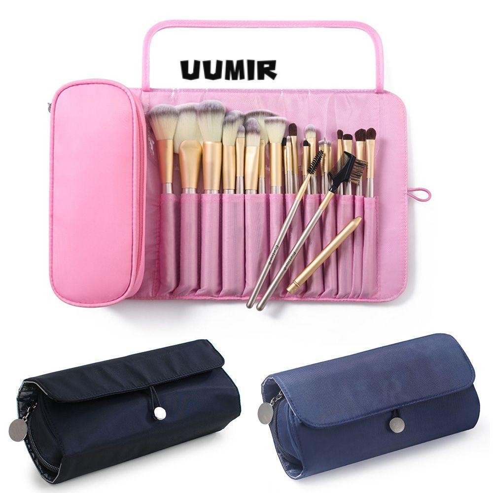 Uumir กระเป๋าแปรงแต่งหน้าสุภาพสตรี Travel Organizer ชุดเครื่องมือแต่งหน้ามัลติฟังก์ชั่น