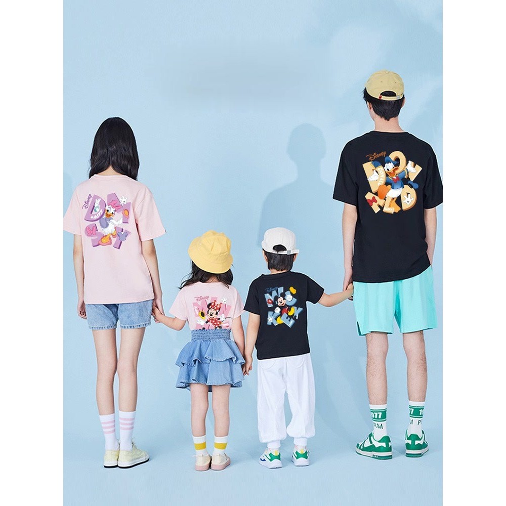 พร้อมส่ง&COD RINA STUDIO เสื้อยืด พิมพ์ลายการ์ตูนน่ารัก สําหรับครอบครัว คุณพ่อ คุณแม่