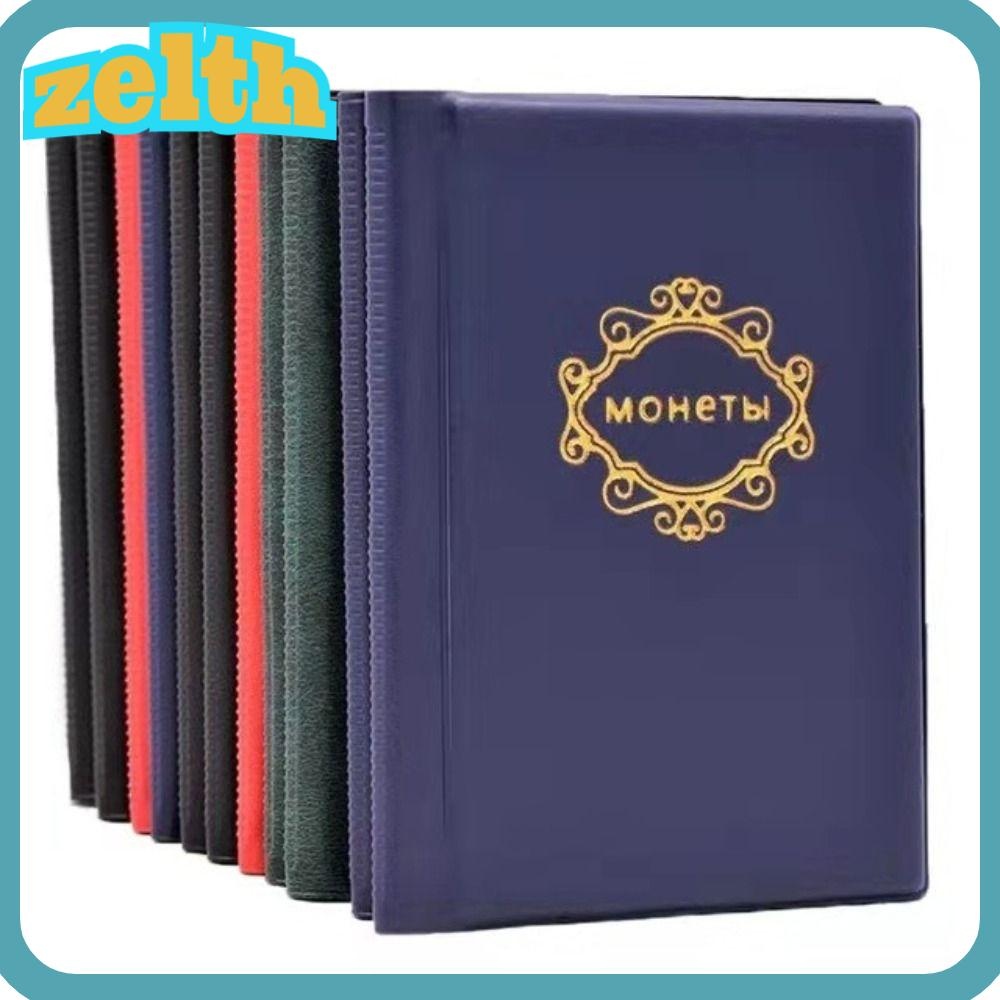Zelth สมุดสะสมเหรียญเหรียญเหรียญ 120 กระเป๋า 10 หน้าหนังสือเงินผู้ถือที่ระลึกคุณภาพสูง