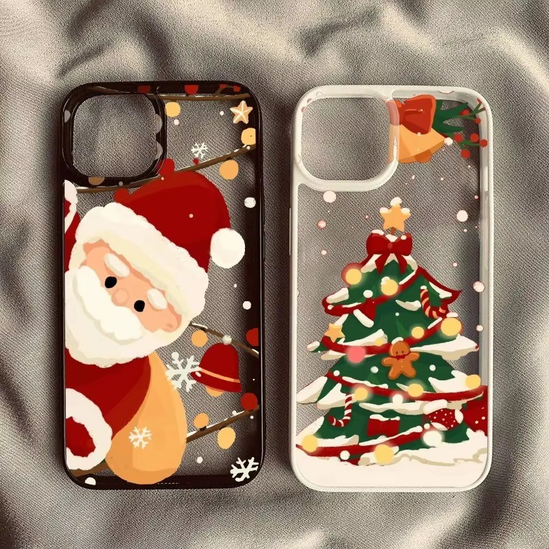 การ์ตูนตลกปีใหม่คริสต์มาส Santa เคสโทรศัพท์สําหรับ iPhone 17 16 15 14 13 12 11 Pro MAX X XS SE 2020 XR 7 8 16 Plus Hard Clear Cover