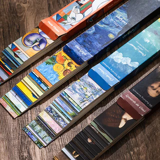 30 ชิ้น Boxed Vintage ภาพวาดสีน้ํามัน Impression Series ที่คั่นหนังสือ Scholol นักเรียนหน้าหนังสือผู้ถือ Aesthetic Bookmarks