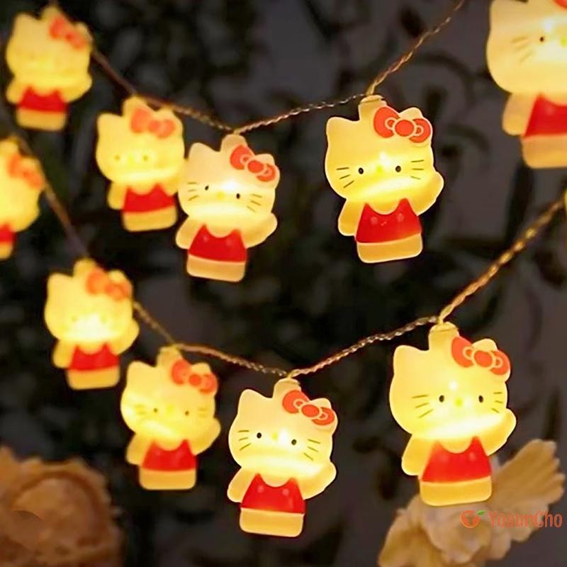 SANRIO โยซันโช] ซานริโอ การ์ตูนอะนิเมะไฟกลางคืนคิตตี้ ซินนามอนโรล ยูเอสบี แสงเทศกาลพรรคตกแต่งไฟสตริงห้องโดยรอบไฟใหม่