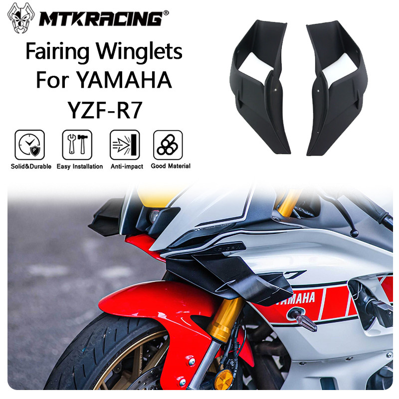 Deflector สําหรับ YAMAHA YZF-R7 2021-2024 รถจักรยานยนต์ด้านหน้าด้านข้างสปอยเลอร์ Winglet Aerodynamic