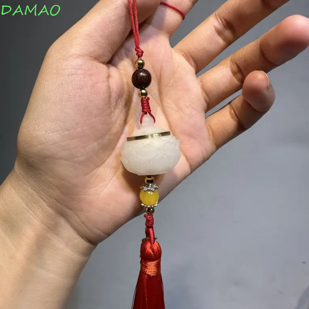 Damao ซองโซ่โทรศัพท์มือถือ, หยกลูกปัดพู่จีน Knot Key Chains, ตกแต่งงานรื่นเริงดอกบัว Lucky Blessing 