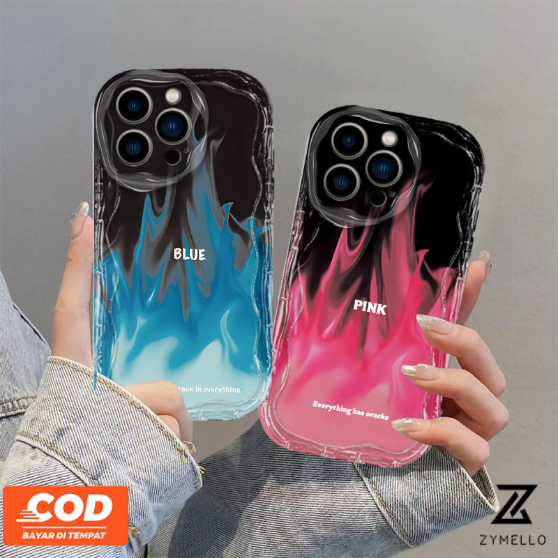 case for Samsung A35 A55 A05 A05s A06 A15 A16 A12 A52 A54 A03 A04 A13 A14 A20 A23 A24 A32 A34 A50 A51 A73 S24FE S21FE S22ULTRA S23FE S23ULTRA Simple floral blue and white silicone phone cas