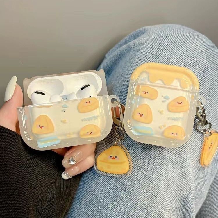 ครีมชีส ins Lenovo LP40 เคสหูฟัง LP40 ไร้สาย Lenovo LP40 บลูทูธพร้อมเคสป้องกันโซ่