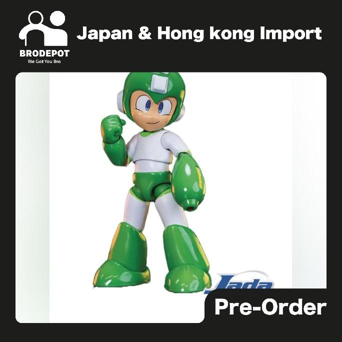 [Ready stock] Jada Toys 4.5" Mega Man Hyper Bomb Action Figure Green Window Box