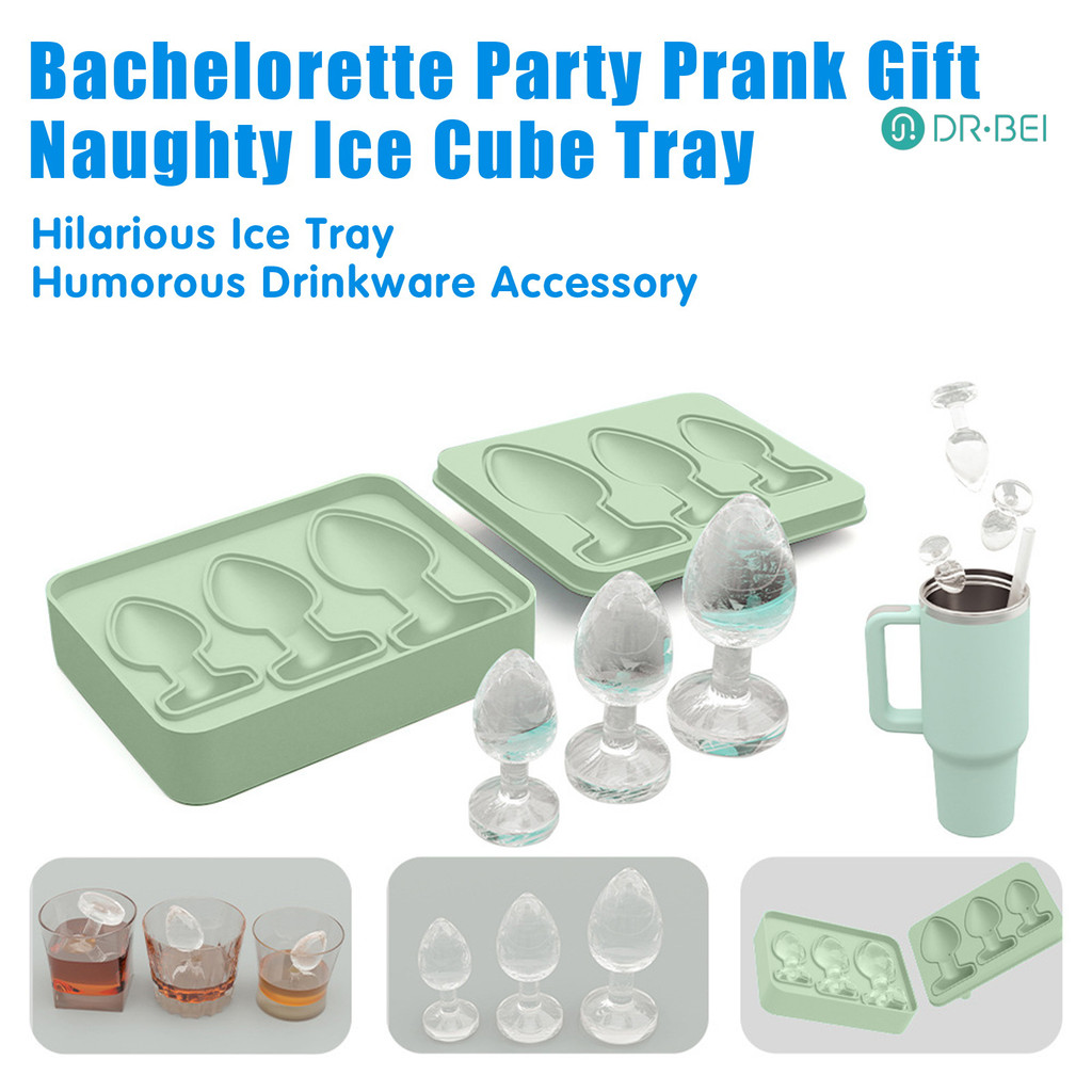 Dr.bei ถาดน้ําแข็งตลก Butt Plugging Ice Mould สําหรับวิสกี้ค็อกเทล Candy Jelly DIY แม่พิมพ์เครื่องมือสําหรับตลก Pranks และเครื่องดื่มอารมณ์ขัน