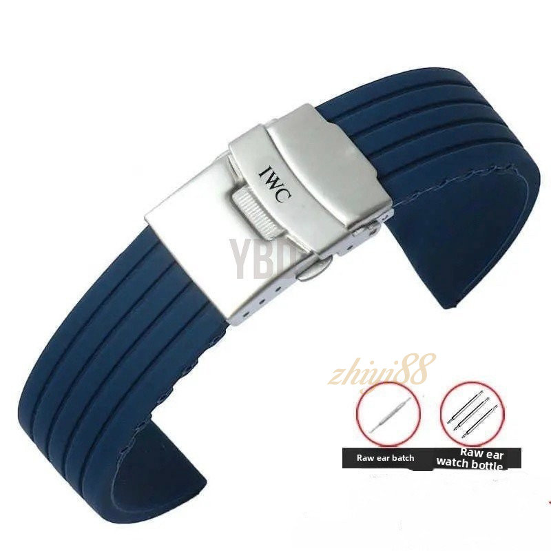 สายรัดข้อมือยางซิลิโคนอ่อนนุ่ม ขนาด 18-24 มม. สำหรับ IWC Pilot IW3714 IW3904 |   สายรัดทดแทนกันน้ำ |   สายรัดที่ทนทานและสะดวกสบาย