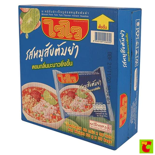 ไวไว บะหมี่กึ่งสำเร็จรูป รสหมูสับต้มยำ ขนาด 60 ก. แพ็ค 30