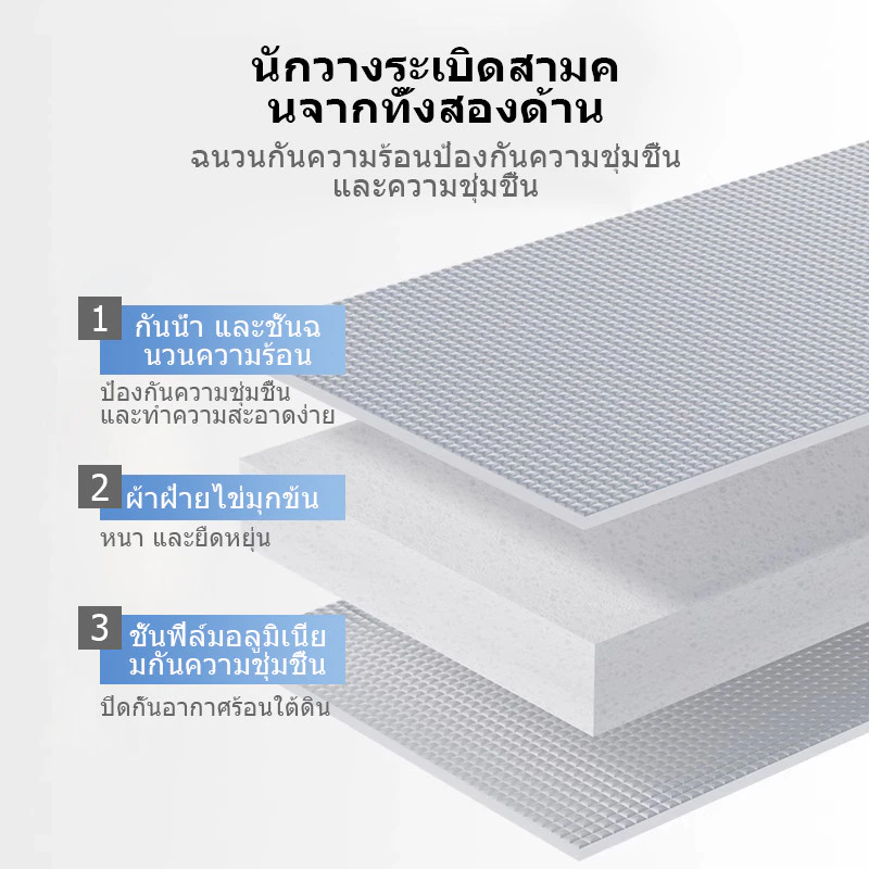 แผ่นรองเต็นท์อลูมิเนียมฟอยล์ 2 ชั้น เสื่อแคมป์ปิ้งกันชื้น thumbnail 3