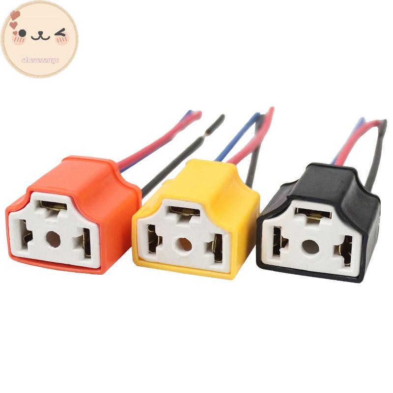 Chee คุณภาพสูง H4 สามหลุมเซรามิคสายไฟหัวรถหลอดไฟสายรัดซ็อกเก็ตปลั๊กขายร้อนอัตโนมัติ H4 Connector Plu