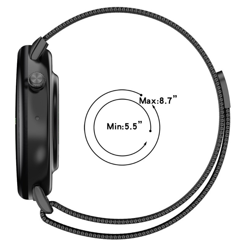 สายนาฬิกาแบบห่วงแม่เหล็กสําหรับ Huawei Honor Watch Fit 44 มม.Smartwatch สร้อยข้อมือสแตนเลสโลหะ - รูปที่ 7