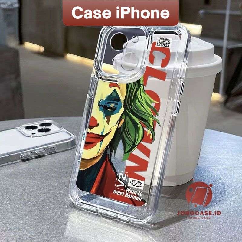 Joker Clown Case iPhone 16 15 Pro Max iPhone 14 ip 13 por 7P 8P 12 11 Pro Max XR SE 2022 7 8 Plus 14