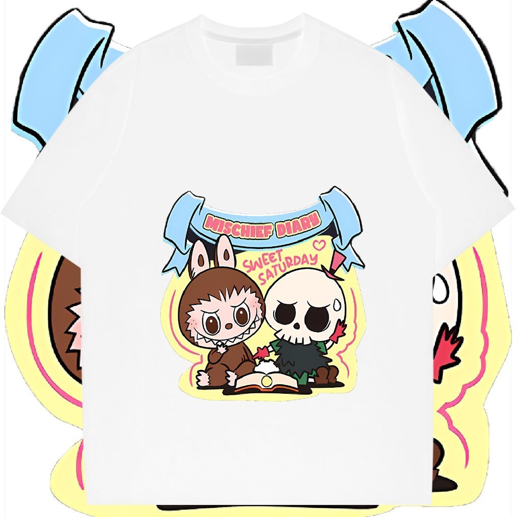 P POPMAiT labu ฤดูร้อน Casual ผู้ชายผู้หญิง zimomo tycoco การ์ตูนน่ารักอินเทรนด์เสื้อยืดเสื้อ