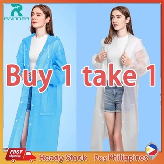【Buy 1 take 1】Thick Eva Raincoat Lightweight Unisex Raincoat for Adult Hooded Outdoor Men