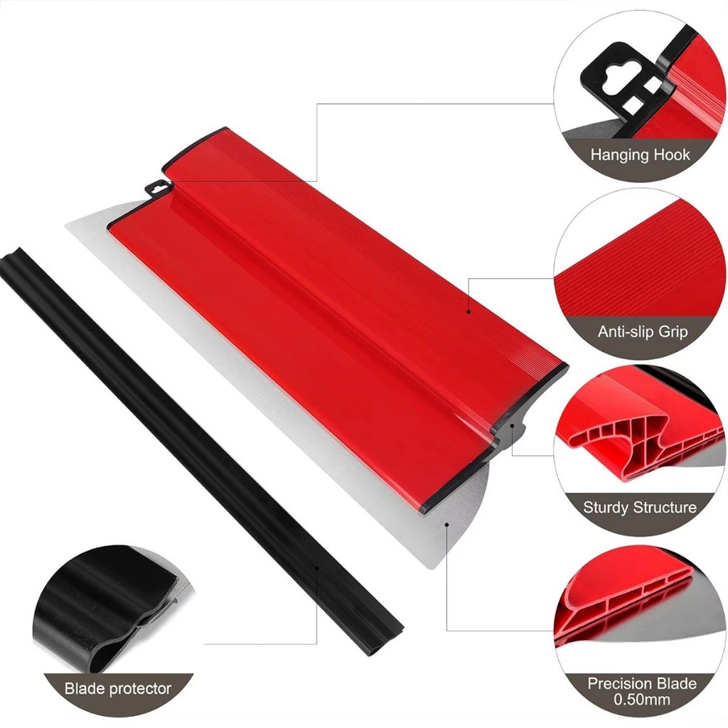 คูปองสุดคุ้ม！ เกรียงฉาบปูนปลาสเตอร์ ยืดหยุ่นได้ 25ซม.60ซม.ทาสีผนัง ที่ฉาบปูน แบบสแตนเลส - รูปที่ 6