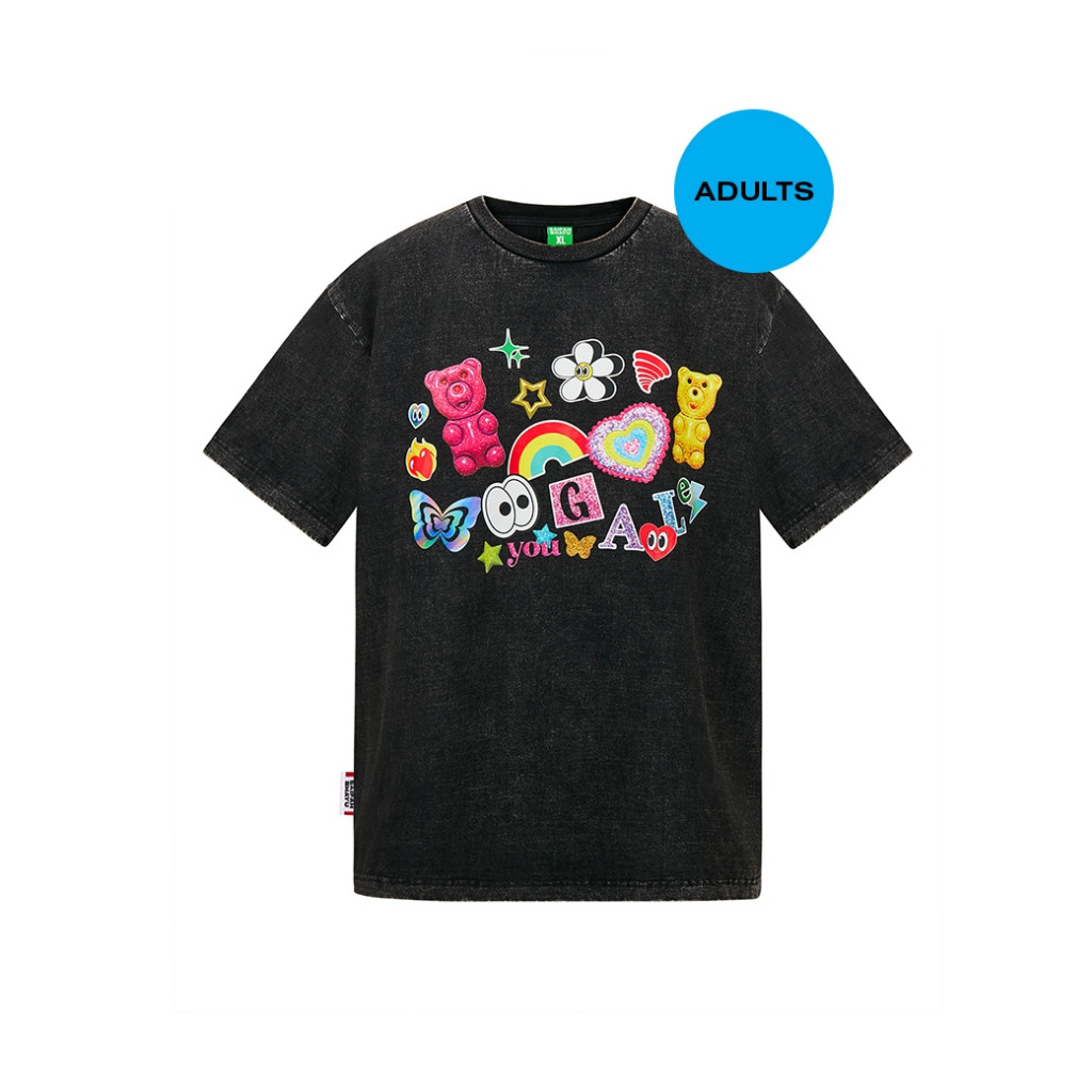 เสื้อยืด Rainbow Gummy Bear แขนสั้น ออเวอร์ไซซ์ สำหรับทุกเพศ ทำจากผ้าฝ้าย 100% สวมใส่ง่ายทุกวัน และเข้าได้กับทุกสไตล์ – โปรปัง