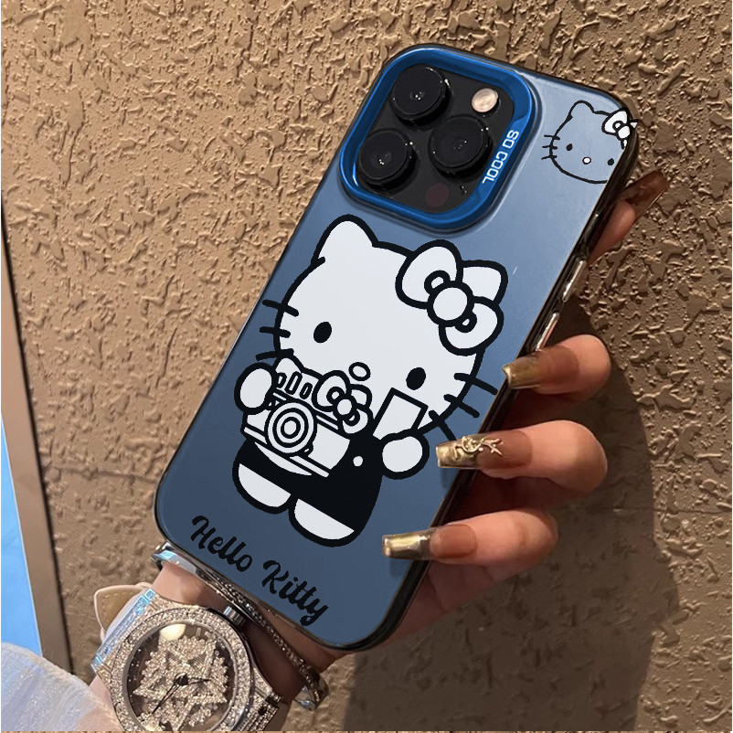 ถ่ายภาพ HelloKitty Csing HP Silver Wrn Mtte Premium Silver nti Jtuh Hrd Cse สําหรับ Relme NOTE 60 C5