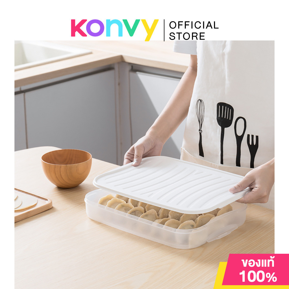 NaChuan Single Layer Dumpling Storage Box #White กล่องใส่อาหารแบบชั้นเดียว. – โปรปัง