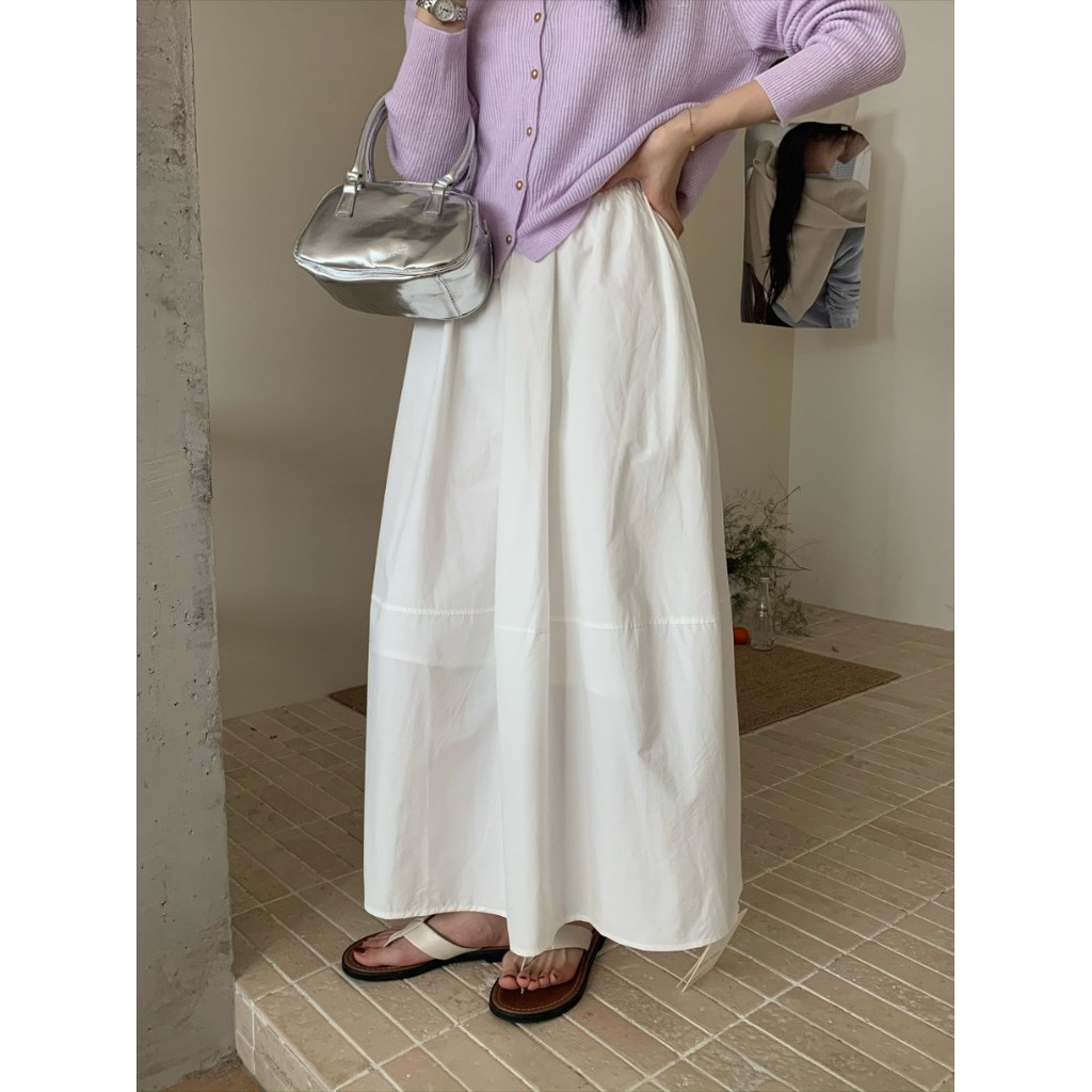 กระโปรงเอวยางยืดสไตล์เกาหลีสำหรับผู้หญิง ใหม่สำหรับฤดูร้อน