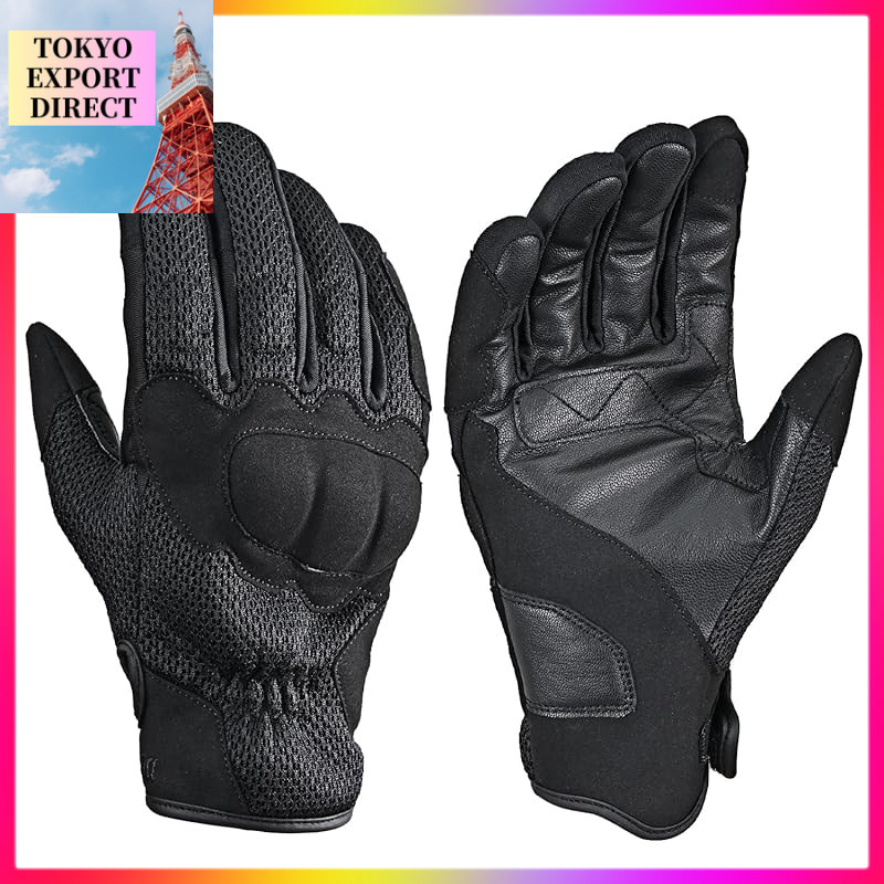 Daytona DG-018 Summer Motorcycle Gloves with Goat Leather Palm, Hard Protectors, Touchscreen Compati