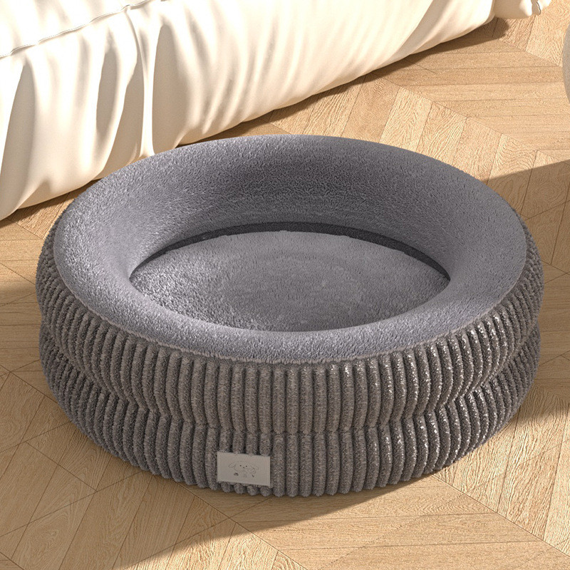 ที่นอนแมว S-XL เบาะแมวรูปโดนัท ที่นอนสุนัข นุ่มสบาย เบาะแมว ที่นอนสัตว์เลี้ยง ป้องกันการลื่น เหมาะสำหรับนอนและเล่น - รูปที่ 6