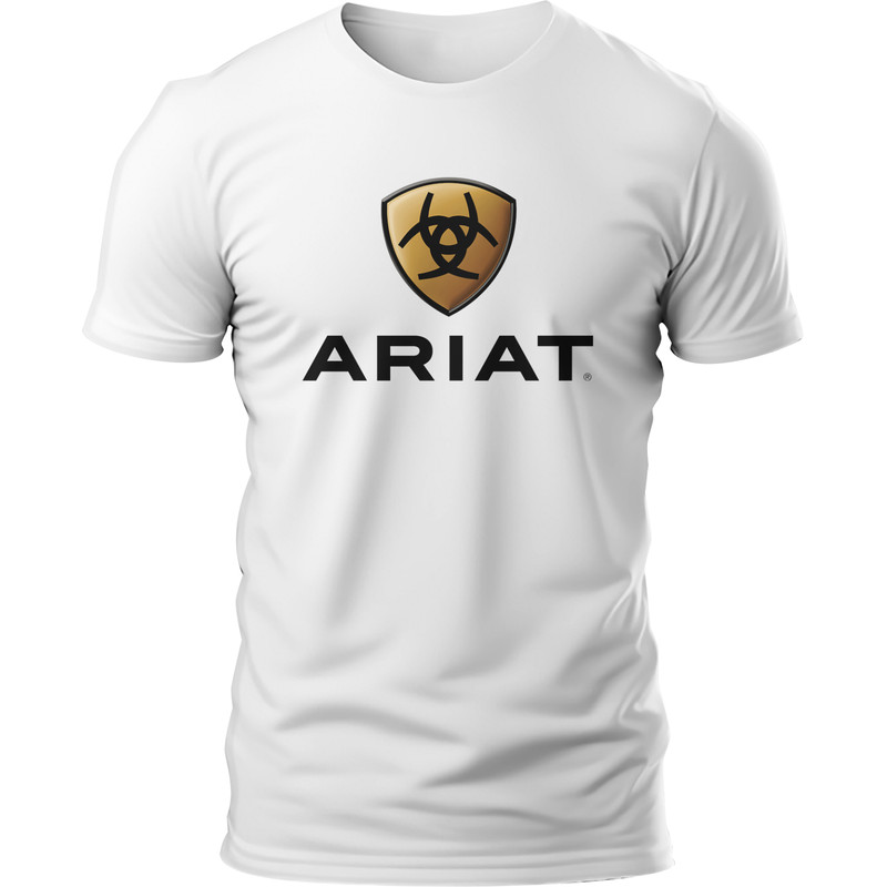เสื้อยืดตลกโลโก้นานาชาติ Ariat S-5XL