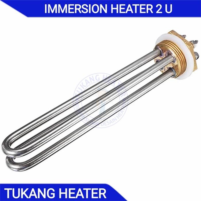 เครื่องทําความร้อน Immersion Ø 8 mm x U 200 mm x Thread 1.5" x 220/380 V x 1500 W คุณภาพสูง