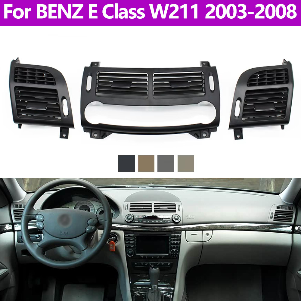 สําหรับ Mercedes Benz E Class W211 2003-2008 ด้านหน้าแดชบอร์ดเครื่องปรับอากาศ AC Vent Grille ฝาครอบแผง E200 E230 E260 E280 E300
