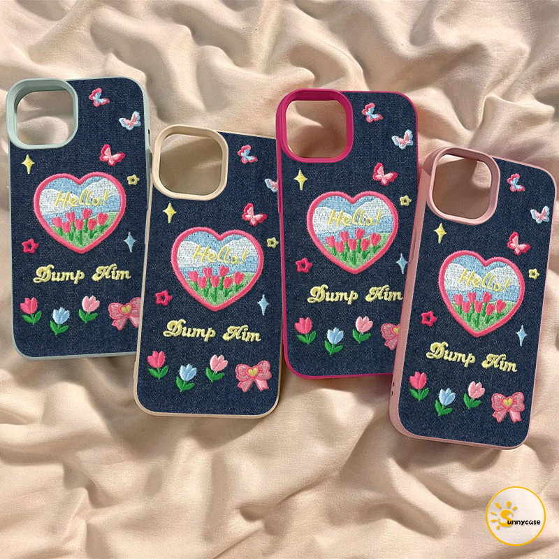 เคสไอโฟน11 โรแมนติกย้อนยุคดอกไม้โบว์ผีเสื้อนุ่ม สำหรับ IPhone 11 16 15 14 13 12 Pro Max XR 14 16 8 7 15 Plus X XS Max