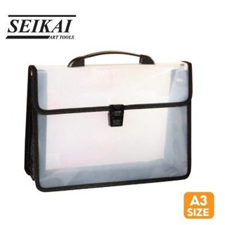กระเป๋าเขียนแบบใส แฟ้มเอกสาร ขนาด A3 SEIKAI