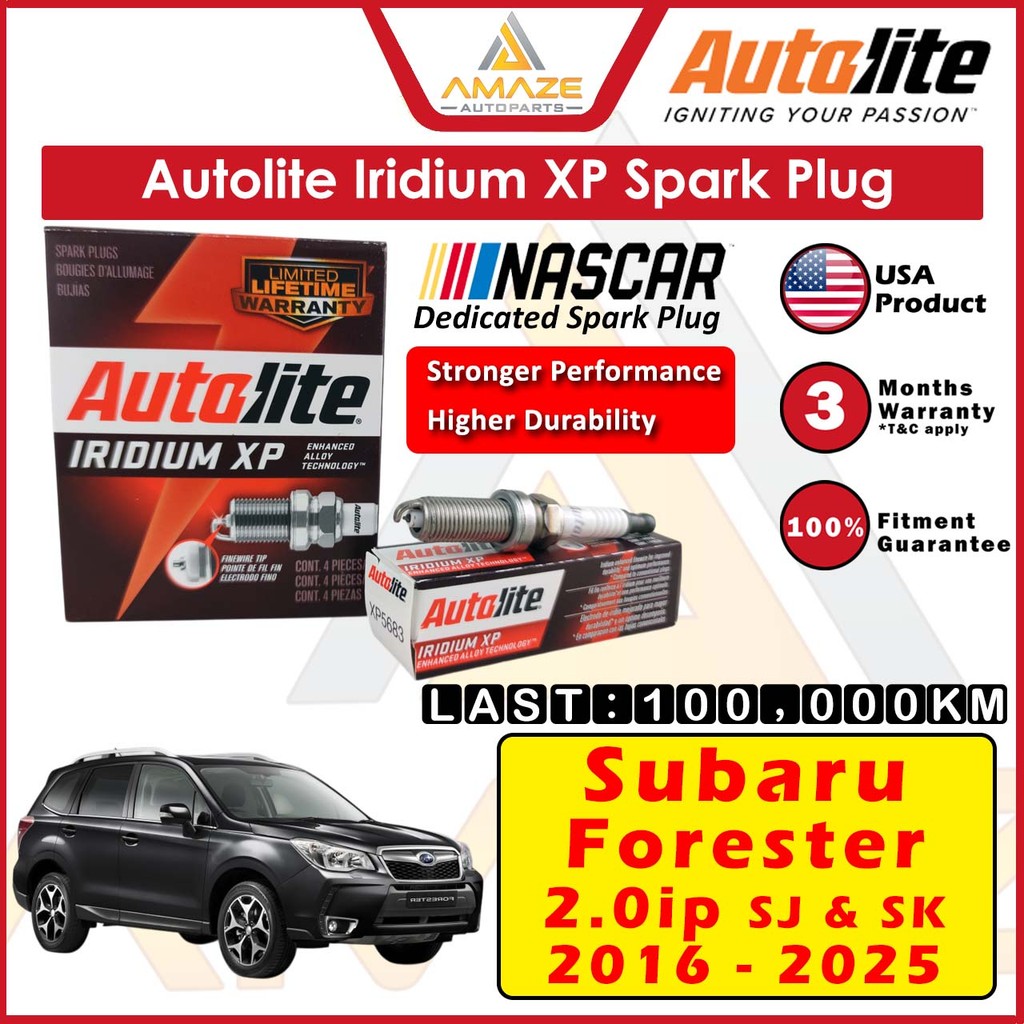 หัวเทียน Autolite Iridium XP (XP5683)/ Iridium Ultra (AI5683) สําหรับ Subaru Forester 2.0ip SJ & SK 