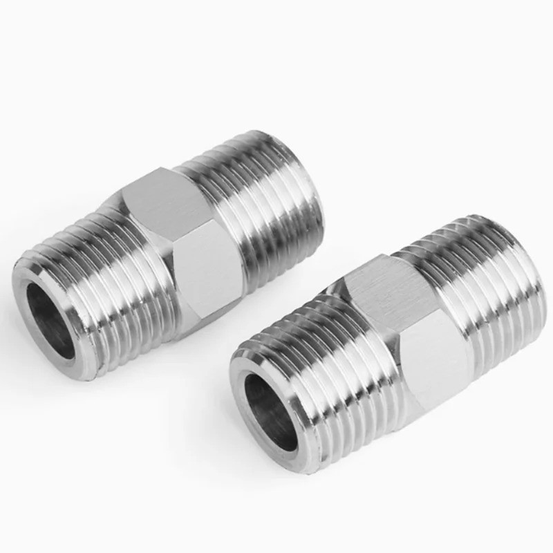 NPT/BSP อะแดปเตอร์ข้อต่อท่อเกลียวตัวผู้ 1/8 ~ 1 | 304 ข้อต่อหัวฉีดน้ําแรงดันสูงสแตนเลส - รูปที่ 2