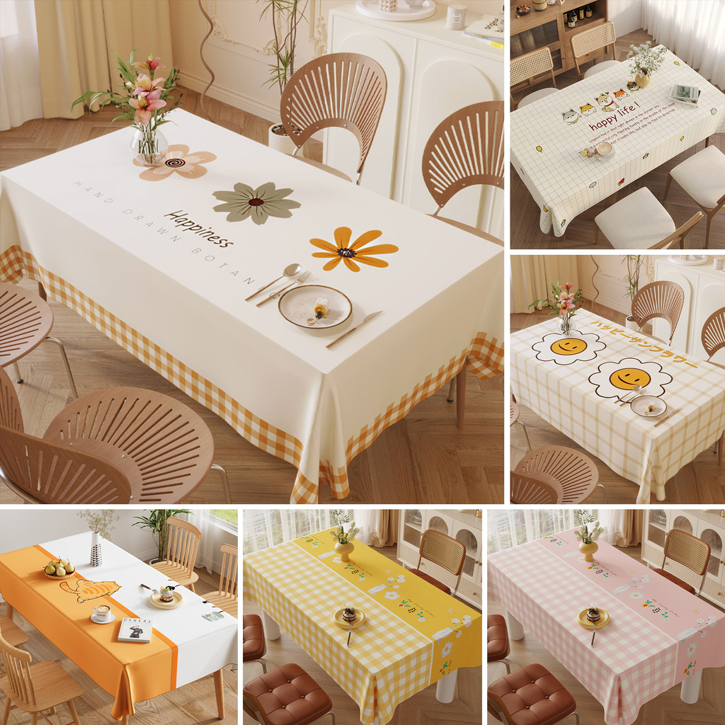 ผ้าปูโต๊ะ พีวีซี กันน้ํา กันเพรียง ทําความสะอาดง่าย สไตล์เรียบง่าย ใช้ตกแต่งโต๊ะอาหาร