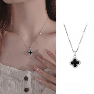 สร้อยคอสัญลักษณ์โชคดีสี่ใบโคลเวอร์สำหรับคนรักความสวยงาม ทำจา…