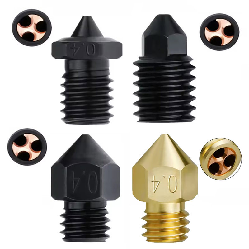 Brass Hardened Steel Nozzle CHT Clone High-Flow Nozzle For Bambu Lab X1 E3D V6 MK8 Printer Accessori