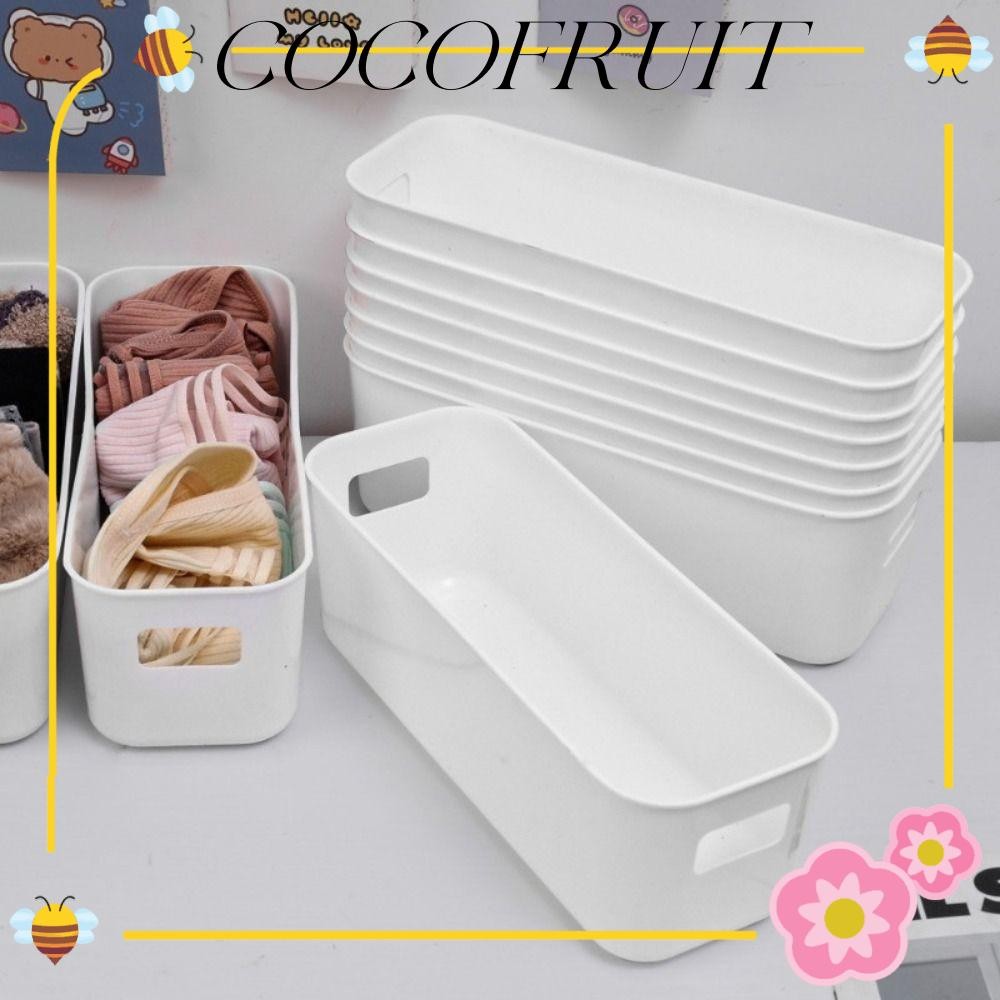 ถังจัดระเบียบในครัว COCOFRUIT, กล่องเก็บของตั้งโต๊ะความจุขนาดใหญ่แบบไร้ฝาครอบ, ภาชนะออแกไนเซอร์วางซ้อนกันได้