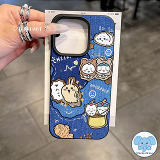 เคสหนังลายสุนัขคู่รักสุดเท่ ลายกระต่าย สีเทียนชินจังสำหรับ IPhone 17 AIR 16 11 13 15 12 14 Pro Max XR X 16 15 7 8 Plus
