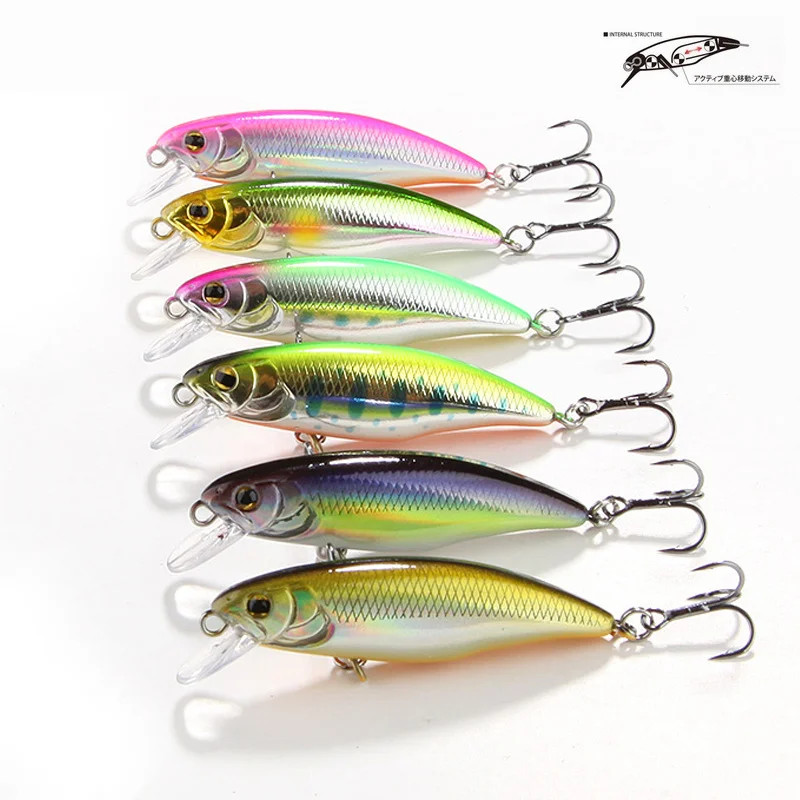 Mini Minnow มินิมิโนว์ญี่ปุ่นขนาด 52mm 4.2g เหยื่อล่อปลาแบบจมน้ำช้า สำหรับปลานักรบและเบส