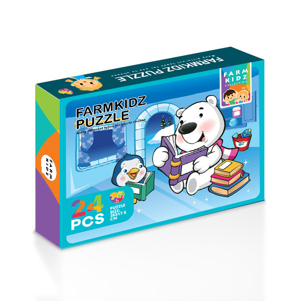 (wonder game) : FK3-จิ๊กซอว์กล่อง 24PCS-K : Farmkidz Puzzle Box 24PCS (FK3-PZB-MIX20-K) BOX : W15.4x