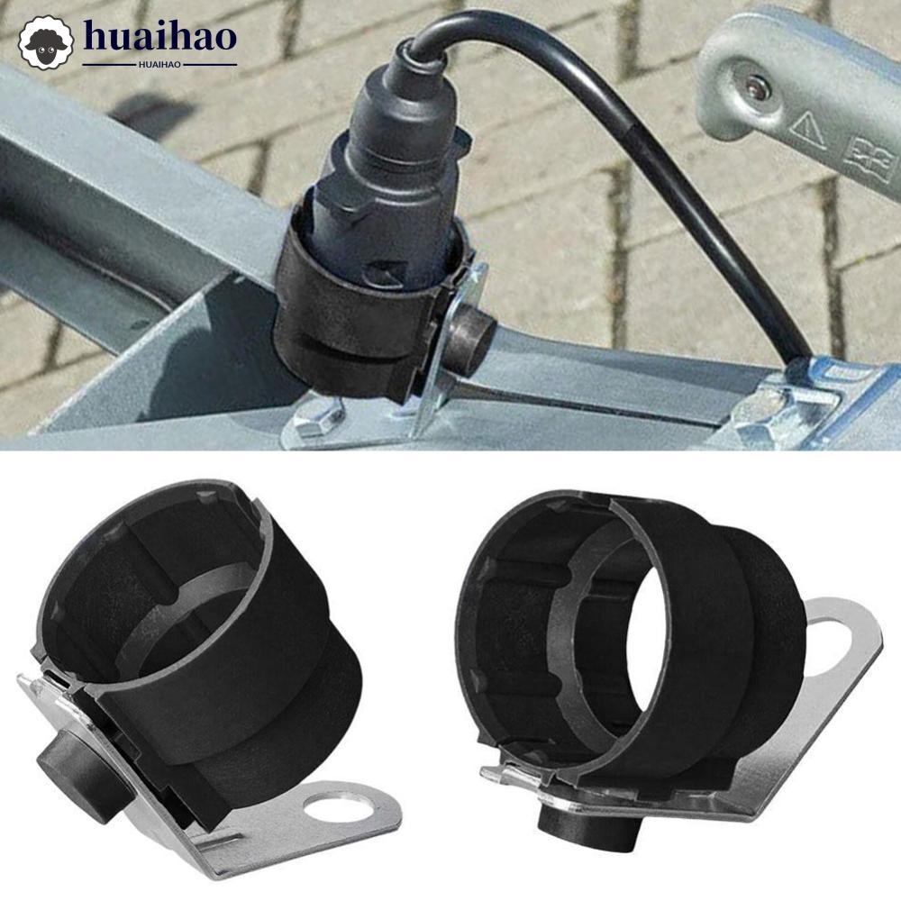 HUAIHAO Trailer Connector 7 /13 Pin Trailer ปลั๊กอะแดปเตอร์วงเล็บคงที่รอบที่จอดรถฝาครอบ Trailer Plug