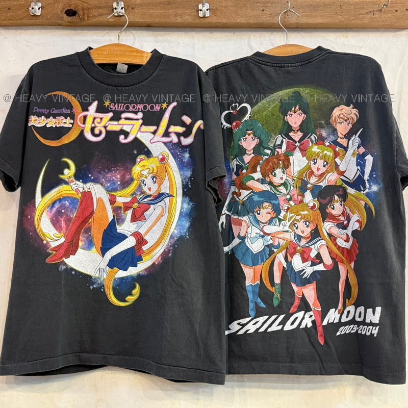 SAILORMOON 2003-2004 Bio Washed BL เสื้อวินเทจ เสื้อการ์ตูนตำนาน heavy vintage shirt