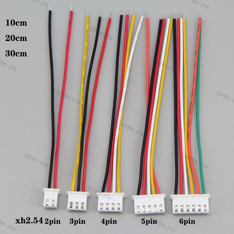 5 ชิ้น 10 ซม.20 ซม.30 ซม.ST XH2.54 2.54 มม.2 3 4 5 6 PIN ชายสายไฟเชื่อมต่อปลั๊กซ็อกเก็ตสําหรับ led strip สายไฟ F@ 3TH