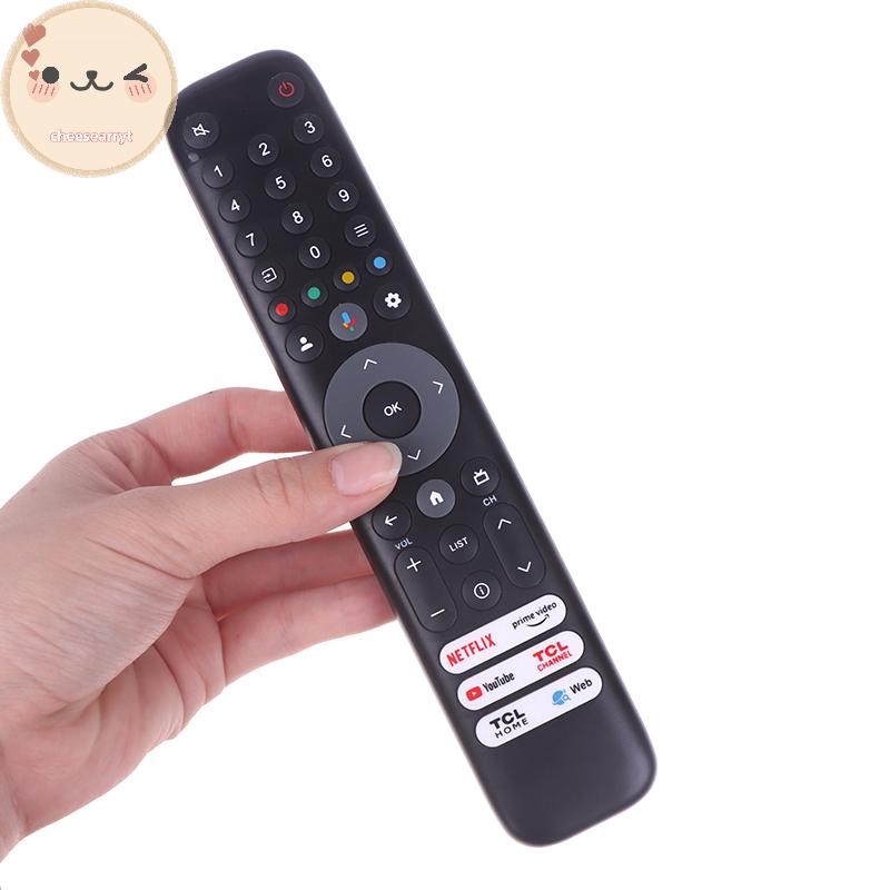 Chee 1 ชิ้น RC833 GUB1 ใหม่เสียงรีโมทคอนโทรลสําหรับ TCL QLED สมาร์ททีวี 50 55 65 75C645 P745 C745 C8