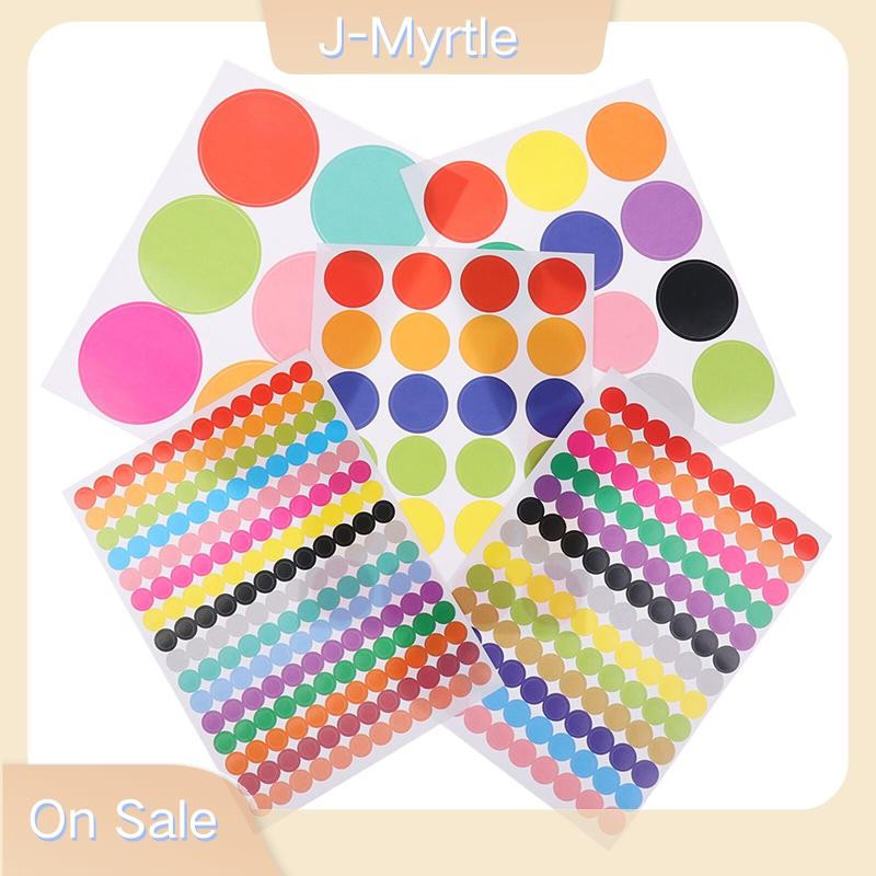 J-Myrtle 10 แผ่น Polka วงกลมสํานักงานห้องเรียนตกแต่งของเล่นไดอารี่ตกแต่งเครื่องหมายสติกเกอร์ 6-45 มม