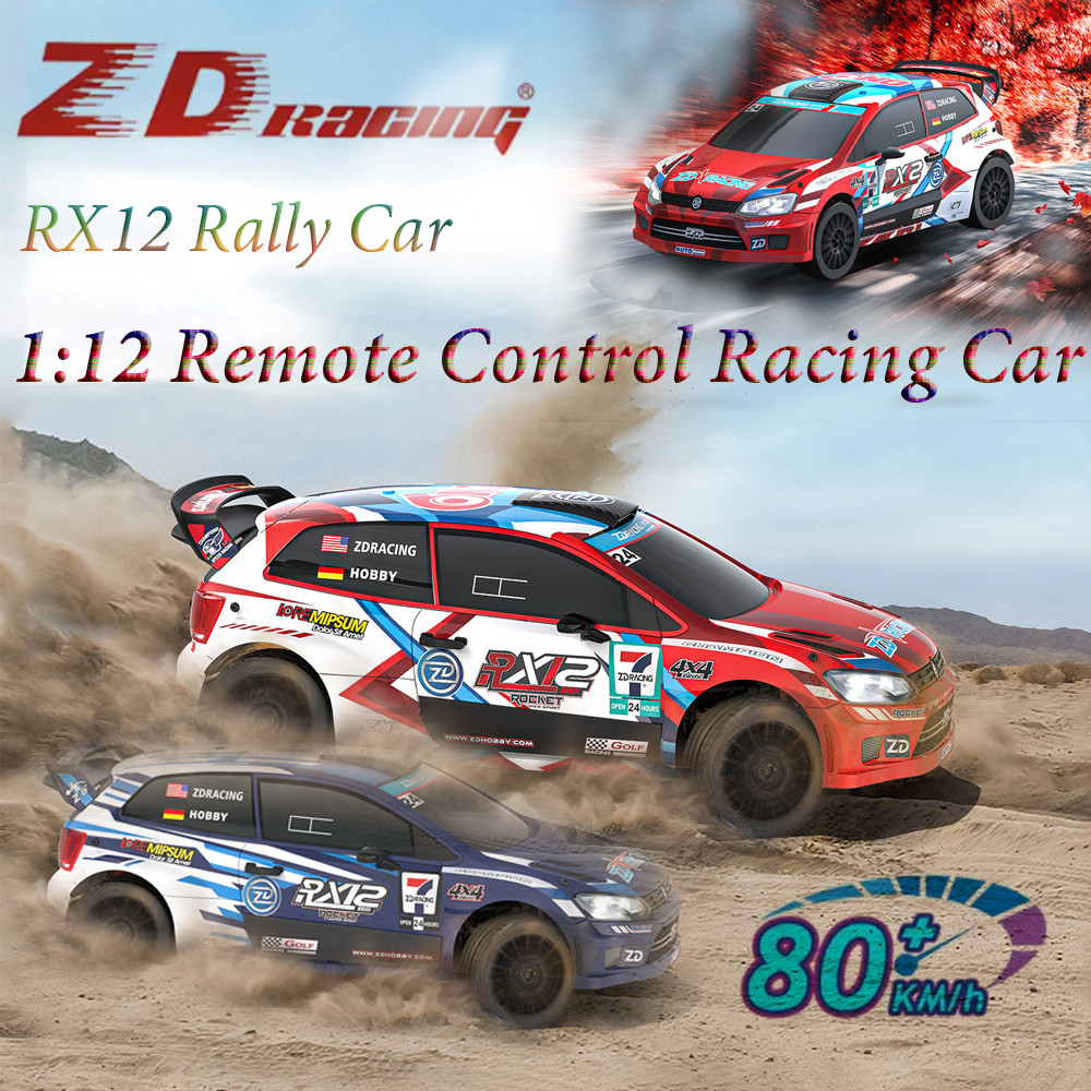 ZD Racing RC Car Racing RX12 1/12 Brushless 2.4GHz 80 กม./ชม.รีโมทคอนโทรลความเร็วสูง Racing Rally Ve