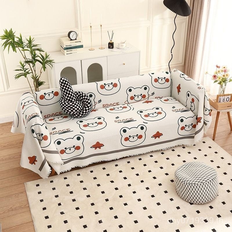 ปกผ้าป้องกันแมวสี่ฤดูกาลชิ้นเดียวเบาะโซฟาสากลวาฟเฟิลสากลทรายค้นพบรุ่นที่เรียบง่ายเต็มปกปกรวมทุกอย่าง