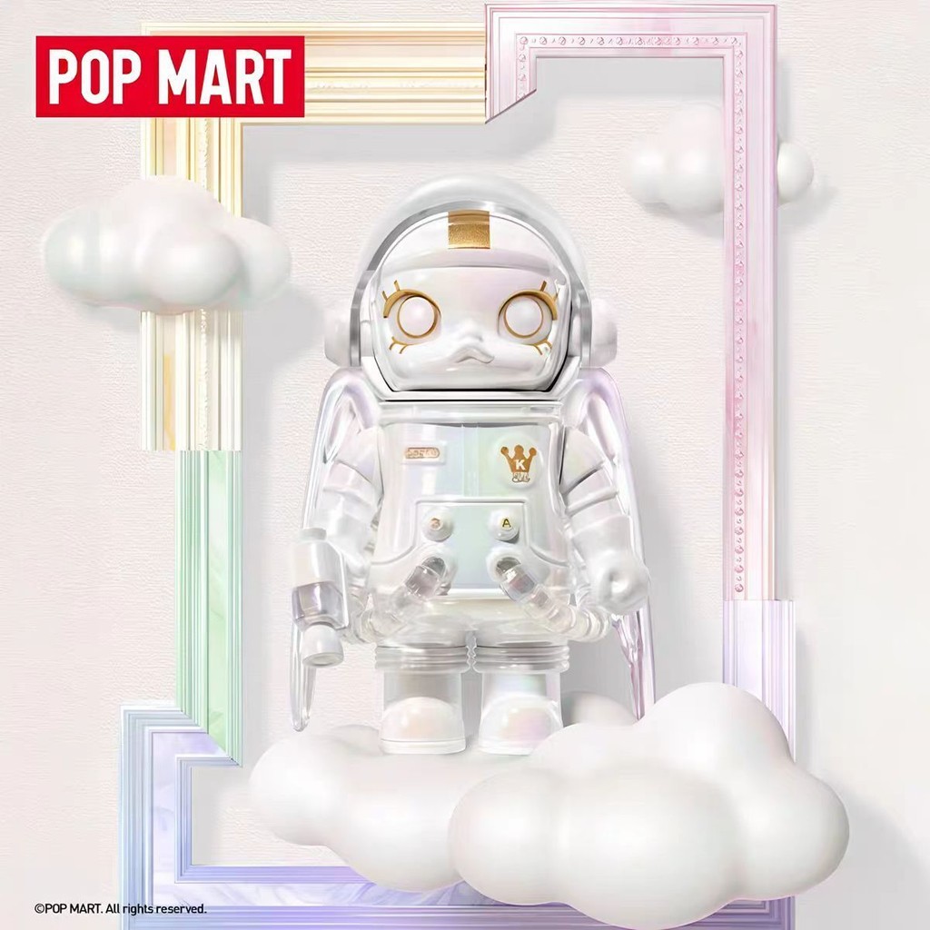 [POPMART] MEGA SPACE MOLLY 100% Anniversary Series 4 Collection Series กล่องปริศนารุ่นที่ 4 อินเทรนด์ Play Healing Hand-Made เดสก์ท็อปตกแต่งกล่องปริศนาของขวัญของเล่นตุ๊กตา Art Design Collectibles End Box+Hidden