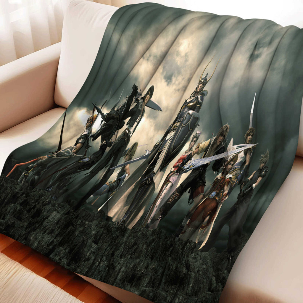 Final Fantasy Cecil Harvey การ์ตูนอะนิเมะ Flannel ผ้าห่ม Mewtwo ตัวเลขบ้านโซฟา Lunch Break ผ้าห่มเด็